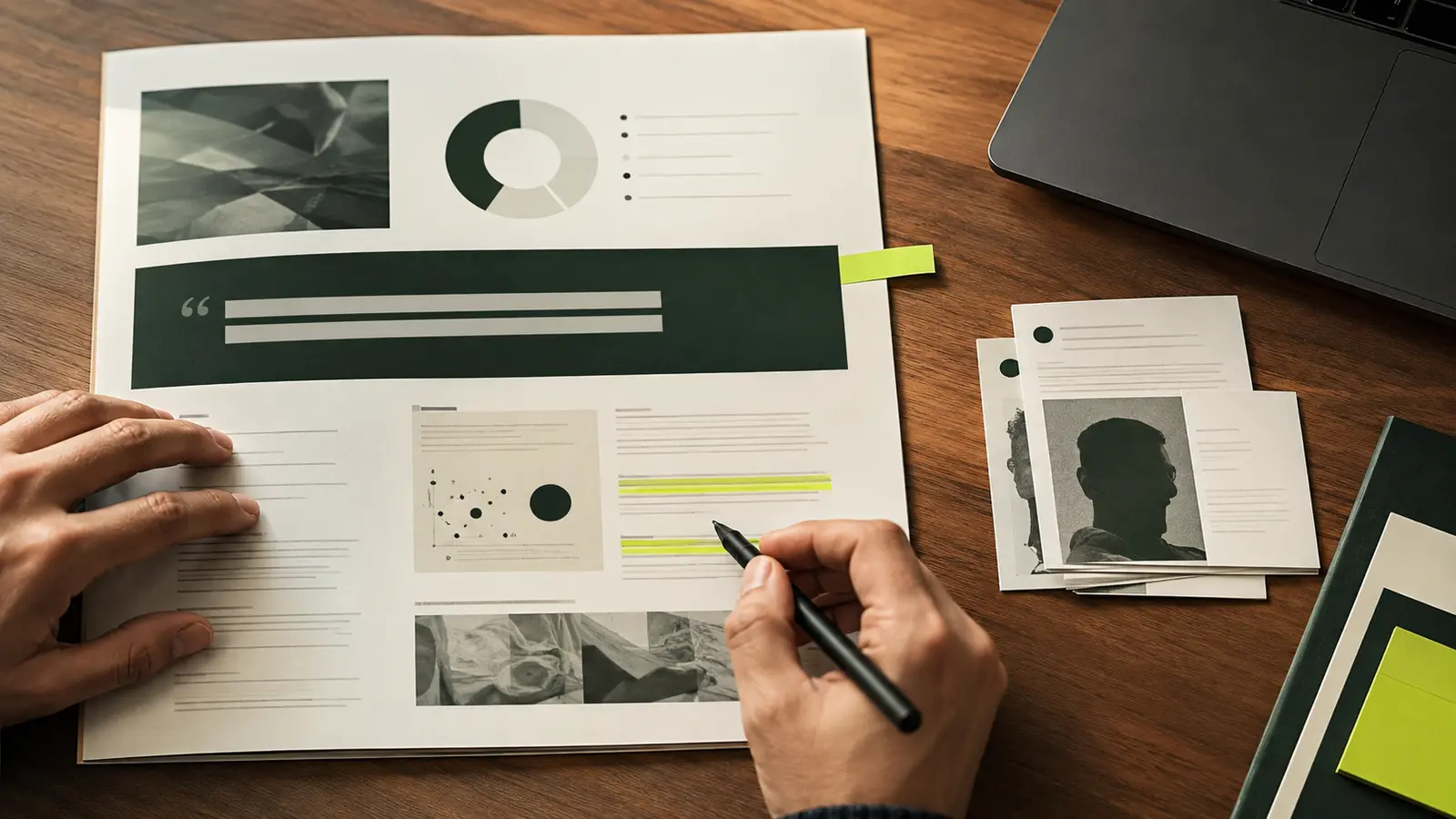 Customer Truth Report research findings being organized into a sales strategy